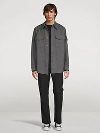 Wool-Blend Flannel Shirt