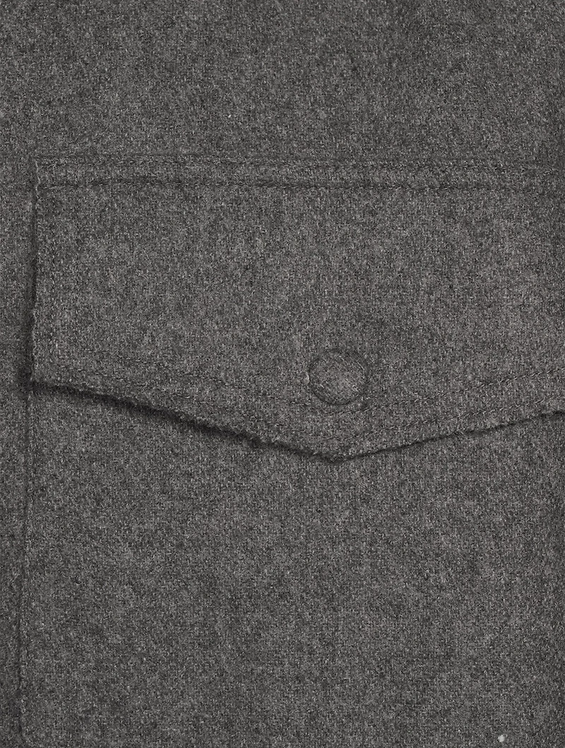 Wool-Blend Flannel Shirt