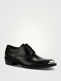 Punk Leather Derby Shoes