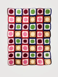 Modern Circle Square Wool Throw