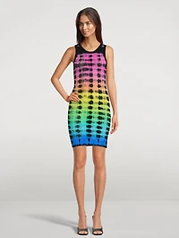 Tie-Dyed Knit Mini Dress