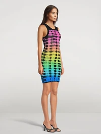 Tie-Dyed Knit Mini Dress
