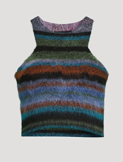 Mohair-Blend Racerback Tank Top