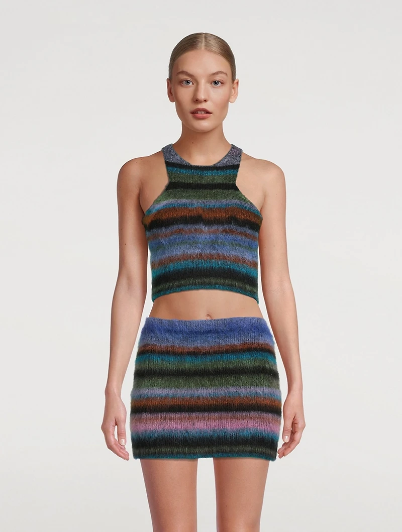 Mohair-Blend Racerback Tank Top