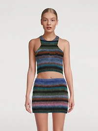 Mohair-Blend Racerback Tank Top