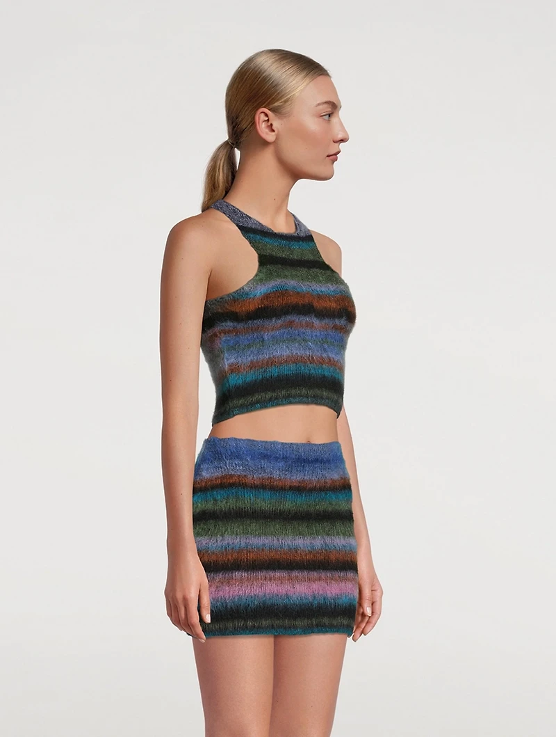 Mohair-Blend Racerback Tank Top