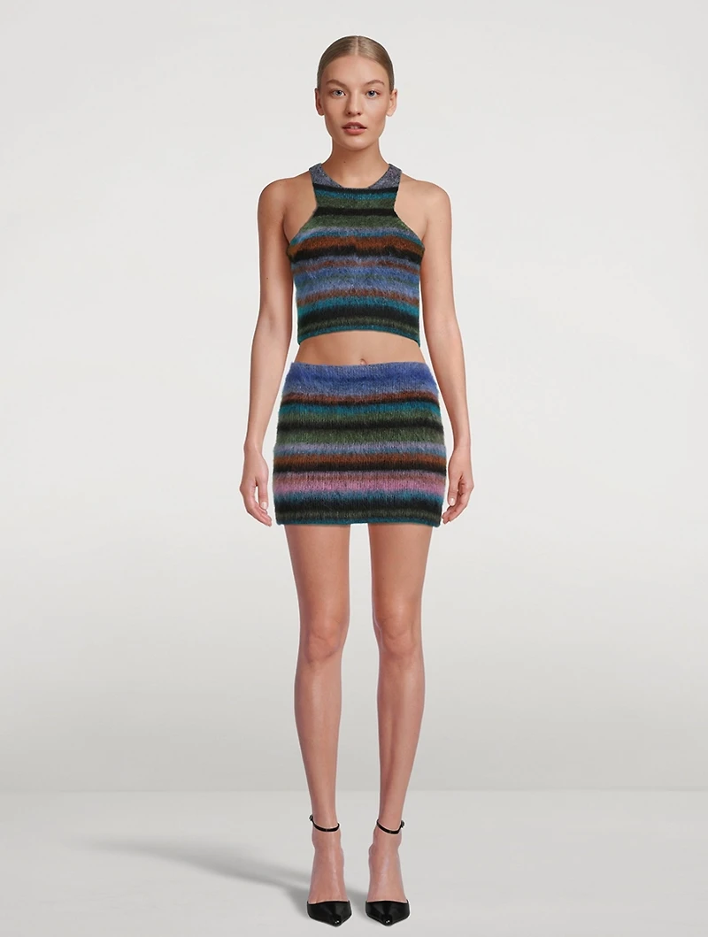 Mohair-Blend Racerback Tank Top