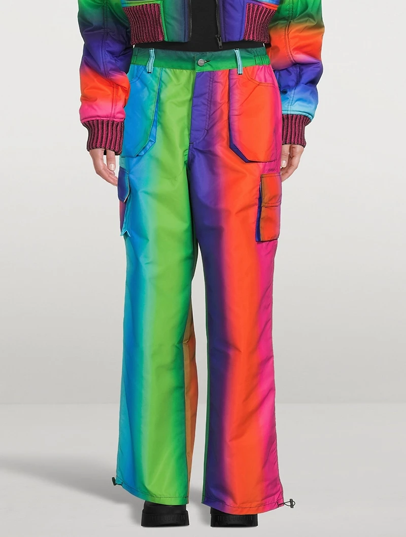 Nylon Gradient Cargo Pants