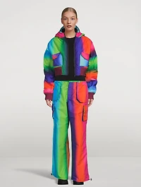 Nylon Gradient Cropped Jacket