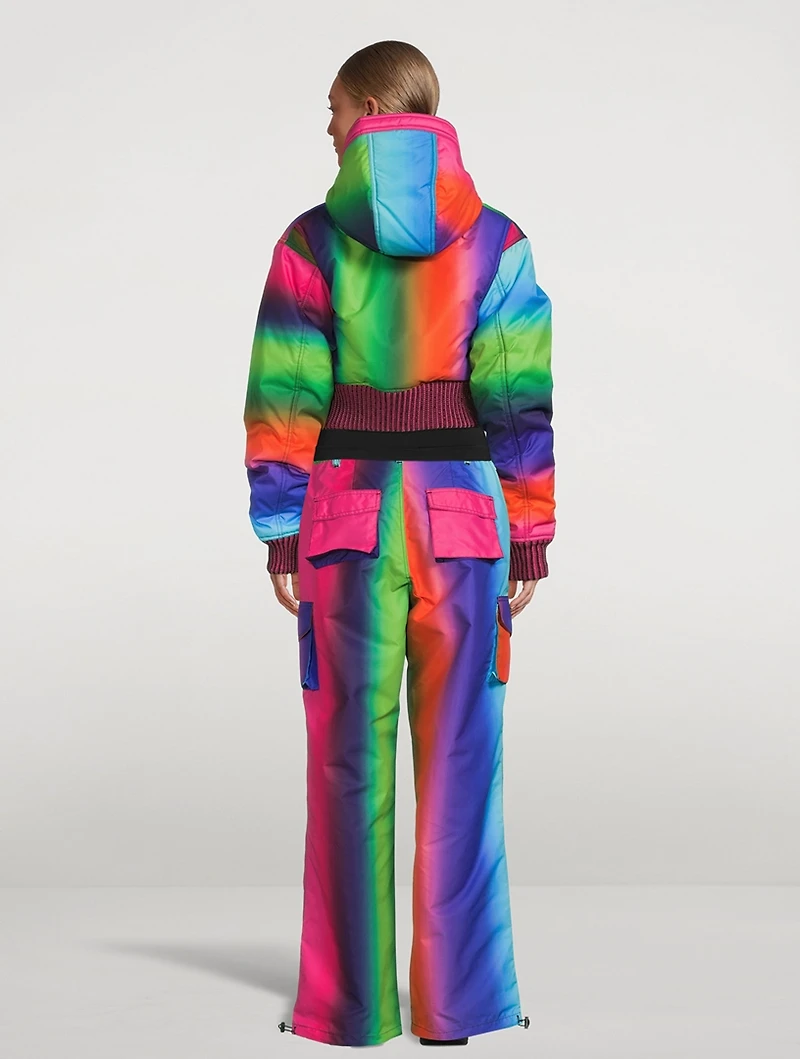 Nylon Gradient Cropped Jacket