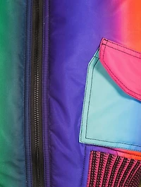 Nylon Gradient Cropped Jacket