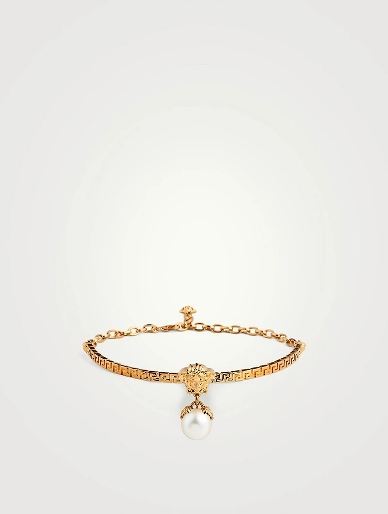 Medusa Faux Pearl Choker Necklace