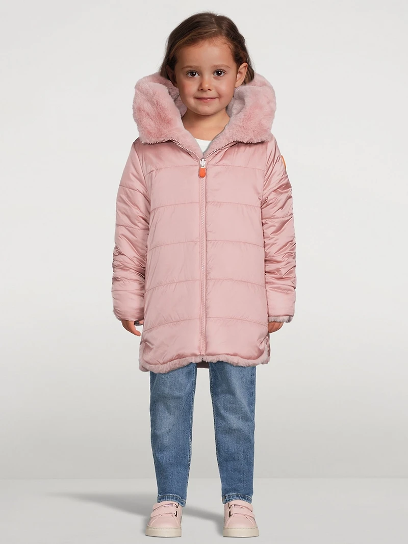 Kids Flora Reversible Coat