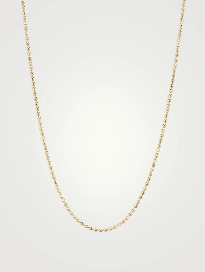 14K Gold Ball Chain Necklace