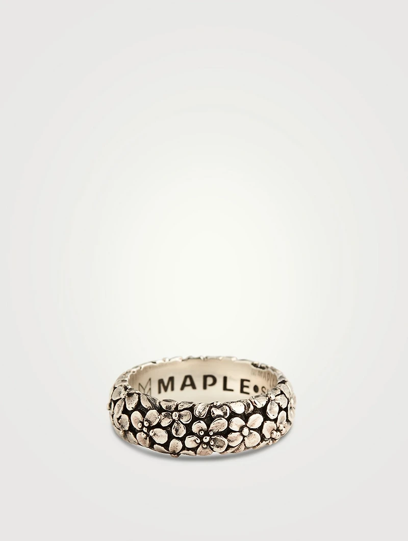 Sterling Silver Floral Ring