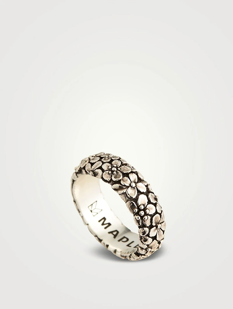 Sterling Silver Floral Ring