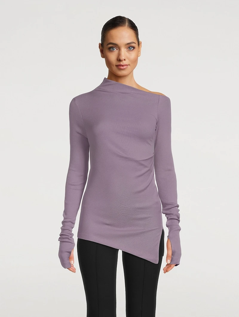 Asymmetric Long-Sleeve Top