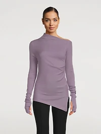 Asymmetric Long-Sleeve Top