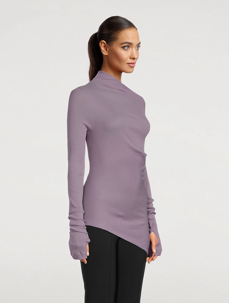 Asymmetric Long-Sleeve Top