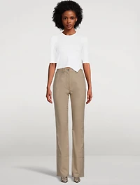 Stretch Cotton Bootcut Jeans
