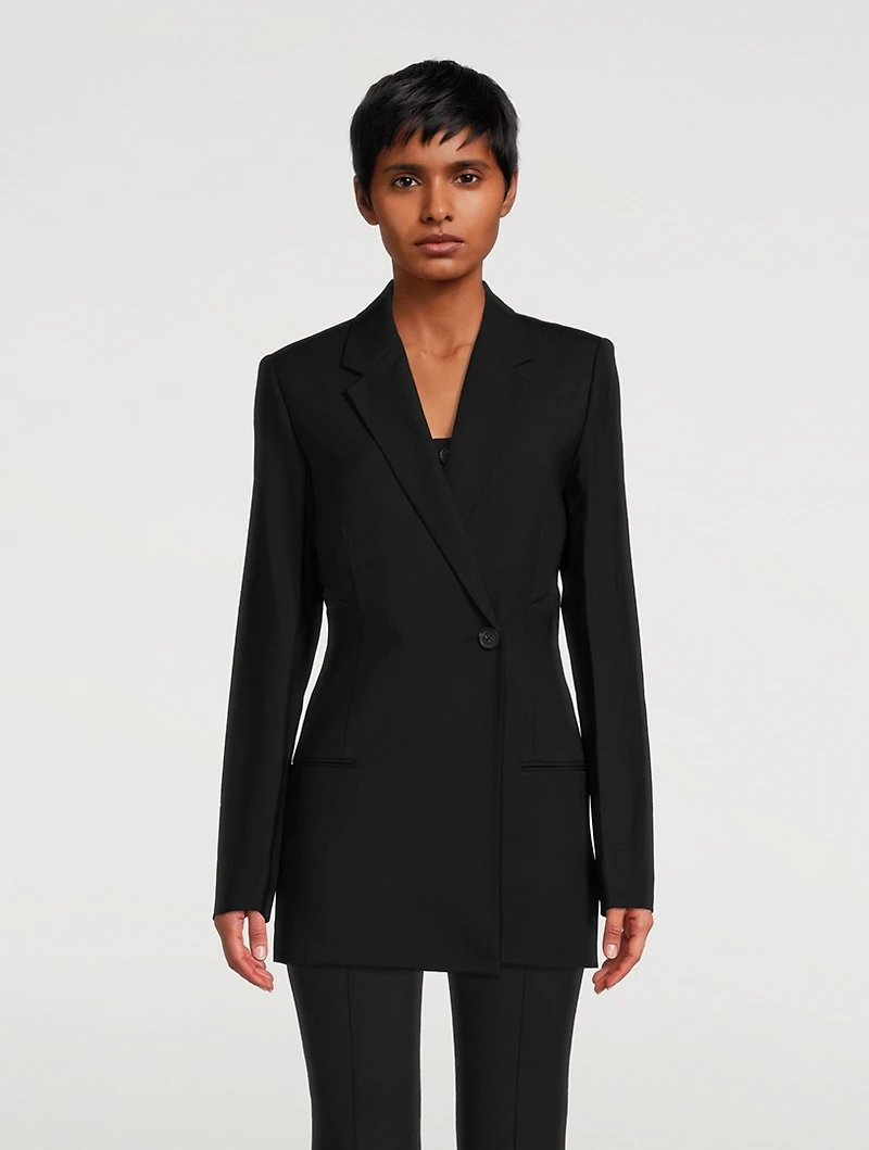 Slash Stretch-Wool Blazer