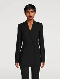 Slash Stretch-Wool Blazer