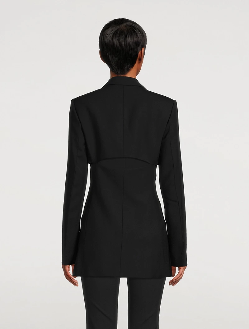 Slash Stretch-Wool Blazer