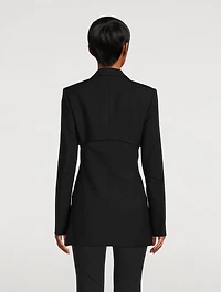 Slash Stretch-Wool Blazer
