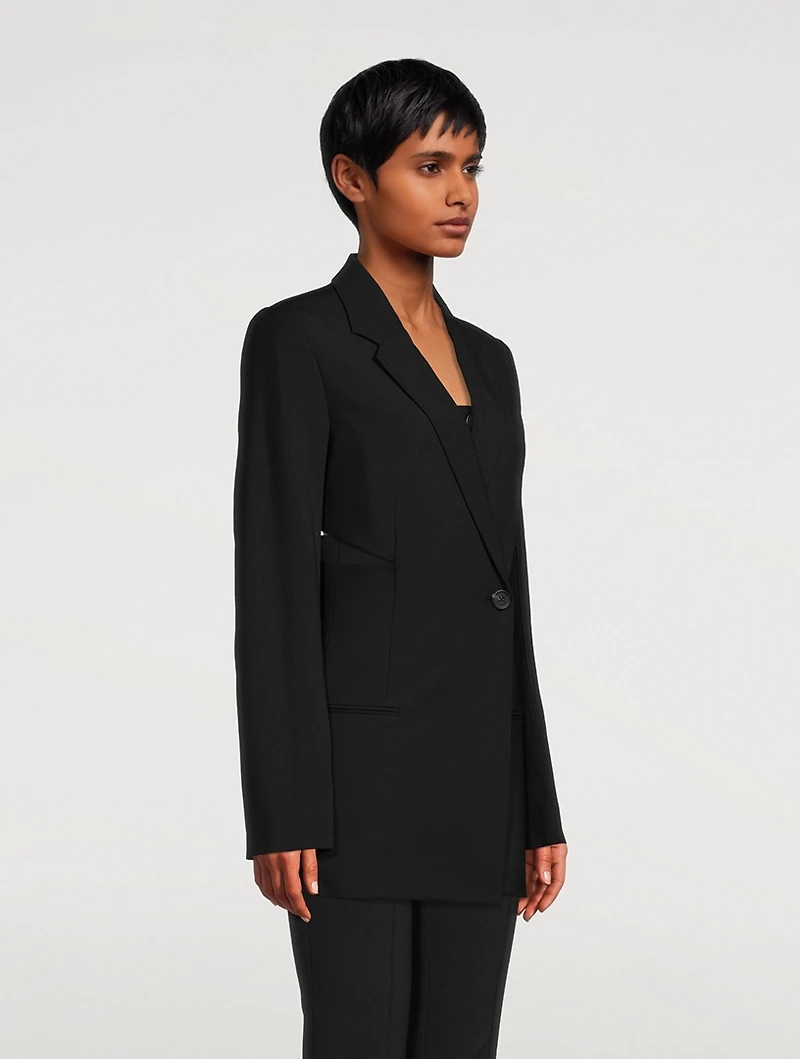 Slash Stretch-Wool Blazer