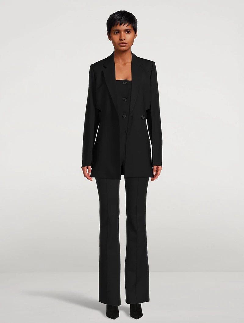 Slash Stretch-Wool Blazer