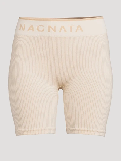 Ribbed High Waisted Biker Shorts