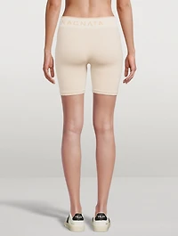 Ribbed High Waisted Biker Shorts