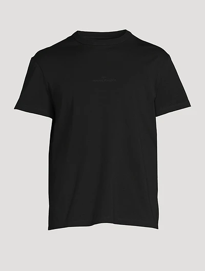 Distorted Logo Cotton T-Shirt
