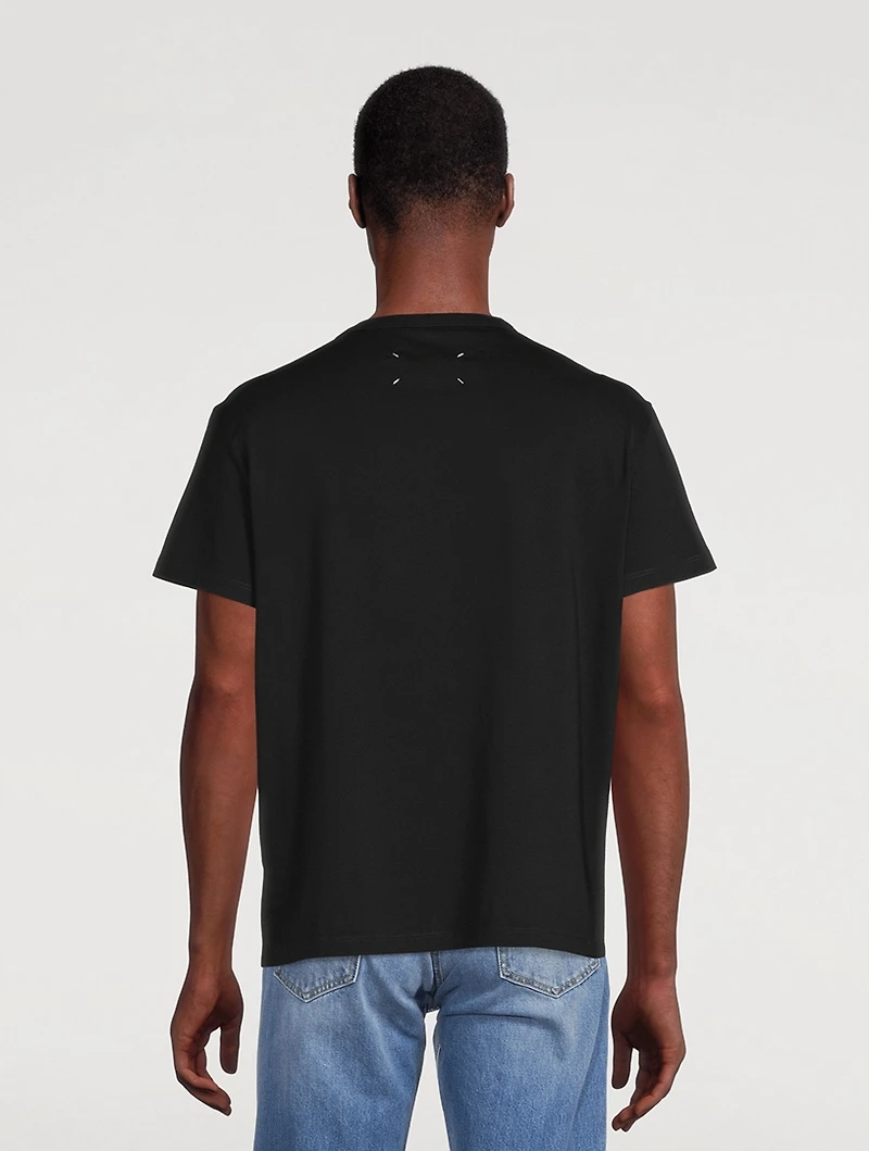 Distorted Logo Cotton T-Shirt