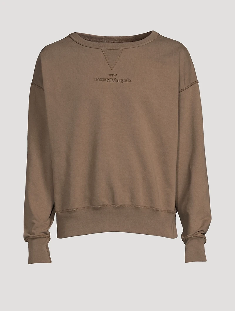 Distorted Logo Cotton Sweatshirt