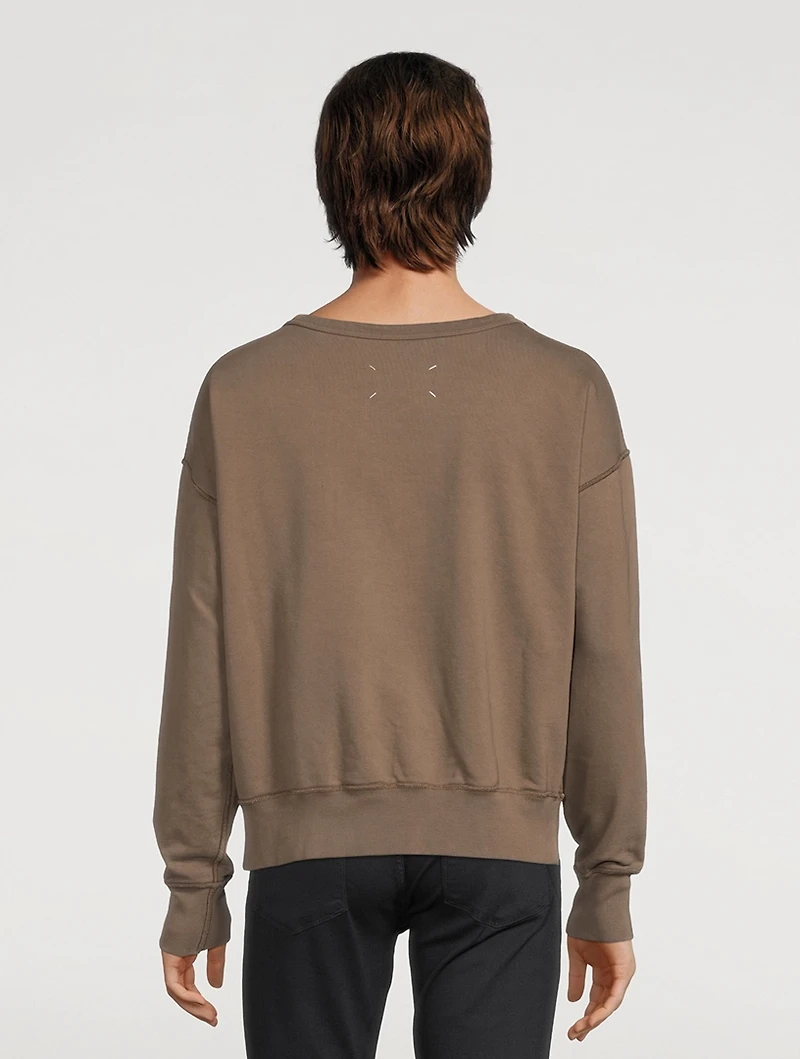 Distorted Logo Cotton Sweatshirt