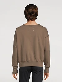 Distorted Logo Cotton Sweatshirt