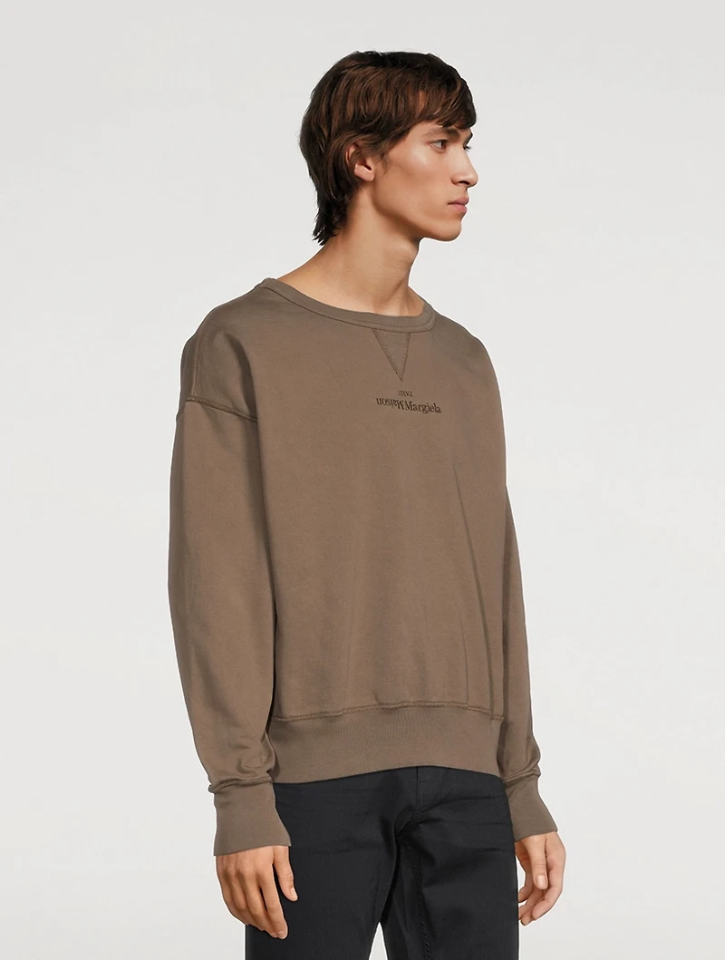 Distorted Logo Cotton Sweatshirt