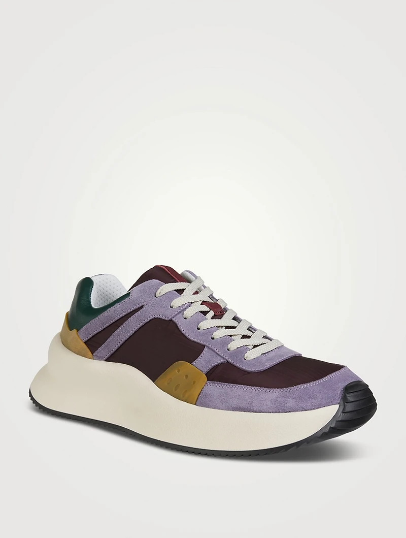 Ripstop And Suede Sneakers