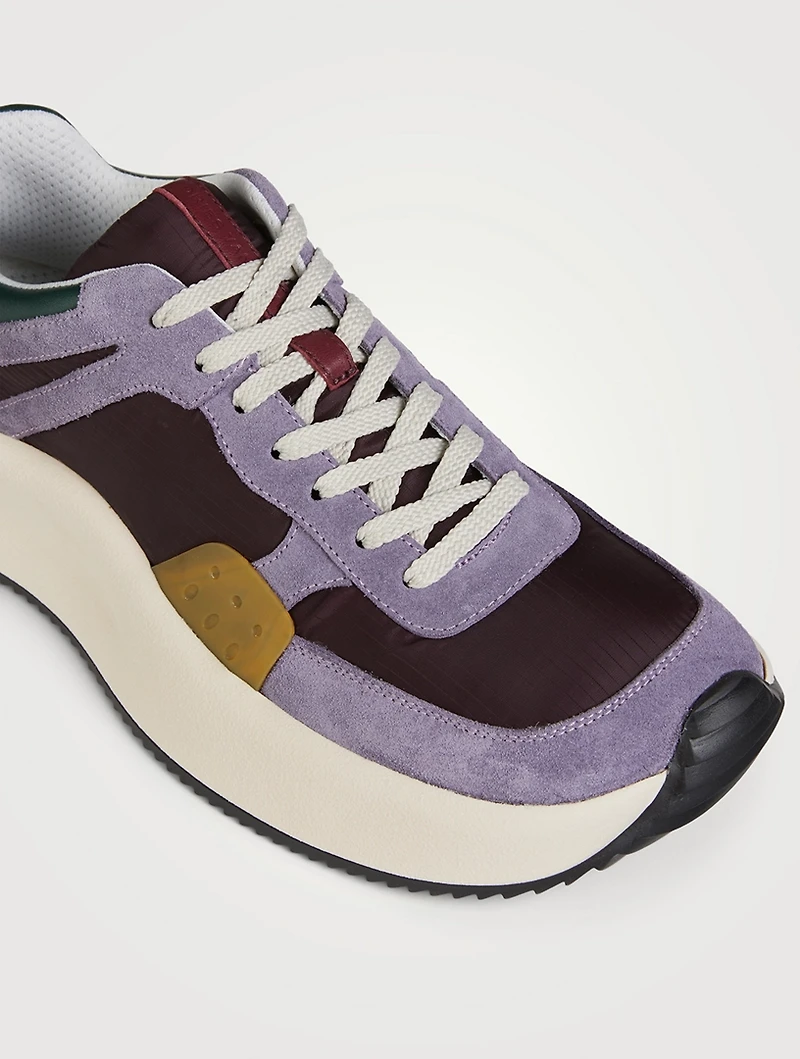 Ripstop And Suede Sneakers