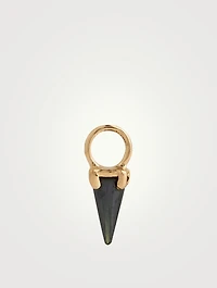 14K Gold Black Moissanite Spike Charm