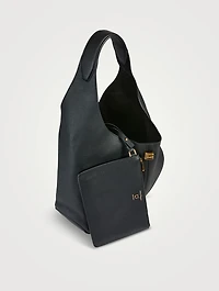 Gancini Leather Shoulder Bag
