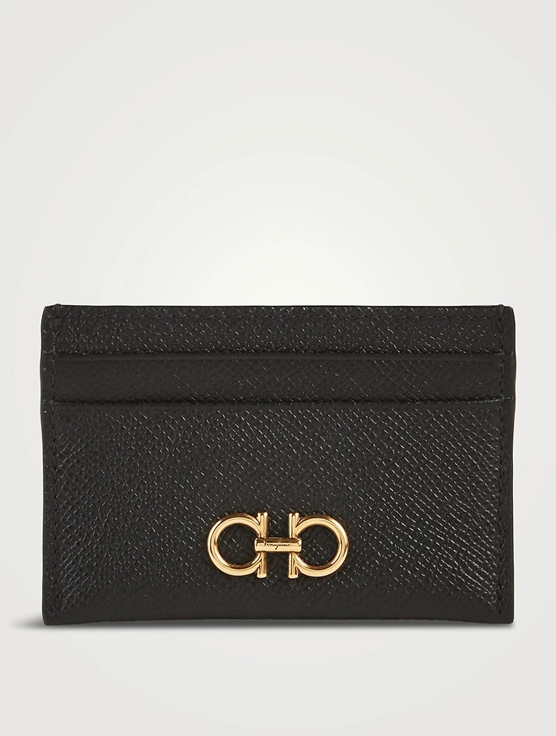Gancini Leather Card Case