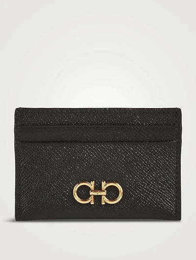 Gancini Leather Card Case