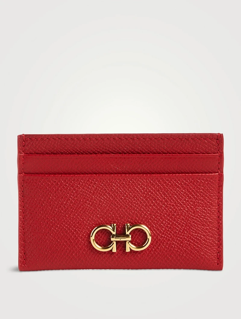 Gancini Leather Card Case