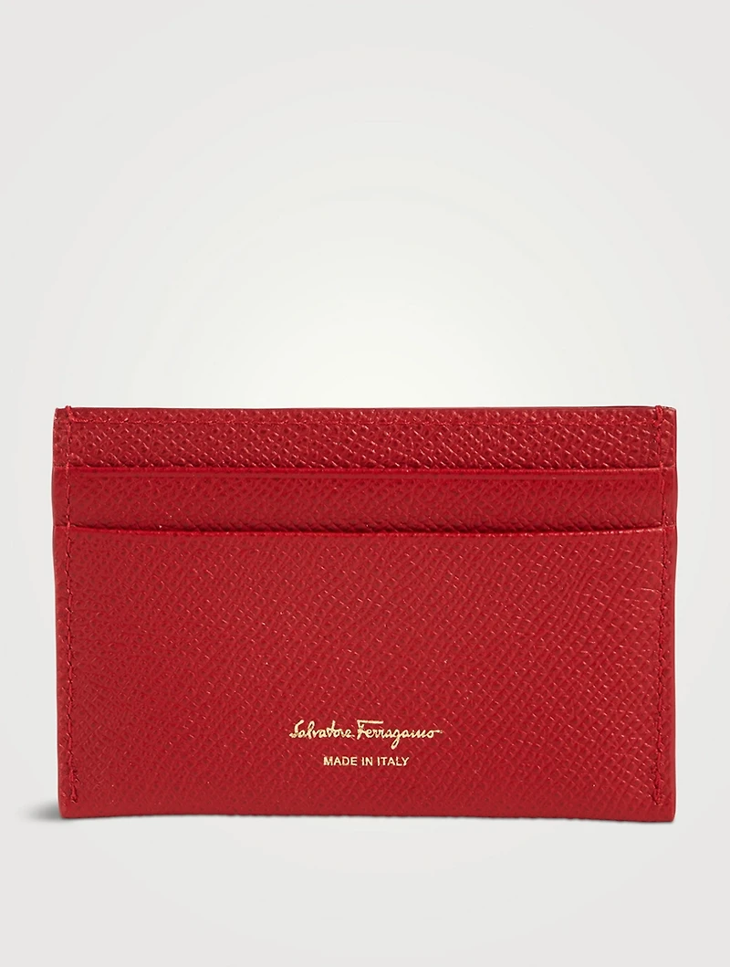 Gancini Leather Card Case
