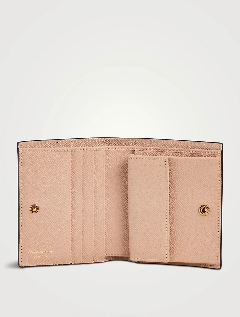 Gancini Compact Leather Wallet