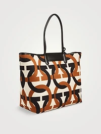 Gancini Printed Canvas Tote Bag