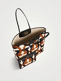 Gancini Printed Canvas Tote Bag