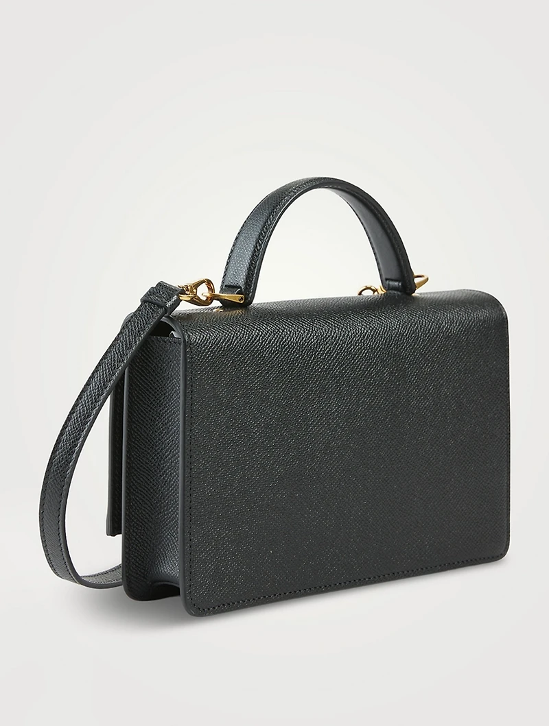 Mini Gancini Leather Top Handle Bag